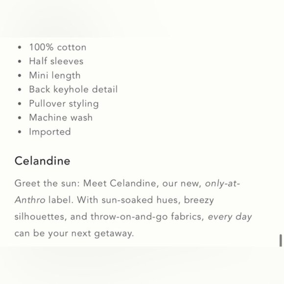 NWT Size S - Celandine Short-Sleeve 100% Cotton Swing Dress (NWT US$ 88) - Picture 9 of 16